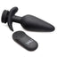 Tailz Snap-On 10x Rechargeable Silicone Anal Plug with Remote Control - Black/Pink - Large
