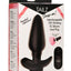 Tailz Snap-On 10x Rechargeable Silicone Anal Plug with Remote Control - Black - XLarge