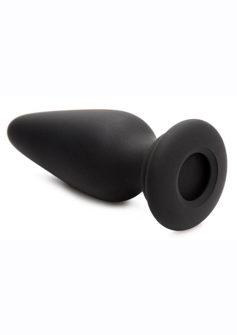 Tailz Snap-On Silicone Anal Plug - Black/Pink - Large