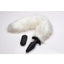 Tailz Vibrating White Fox Tail Slender Anal Plug