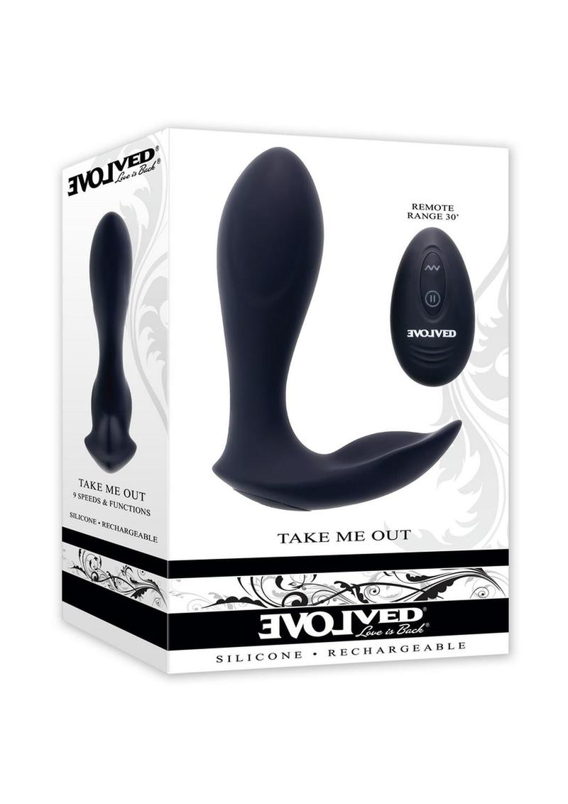 Take Me Out Rechargeable Silicone Dual Vibrator with Remote