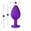 Temptasia Bling Plug Silicone Butt Plug - Purple - Medium