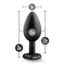 Temptasia Bling Plug Silicone Butt Plug - Black - Small