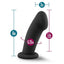Temptasia Elvira Silicone Dildo - Black - 6in