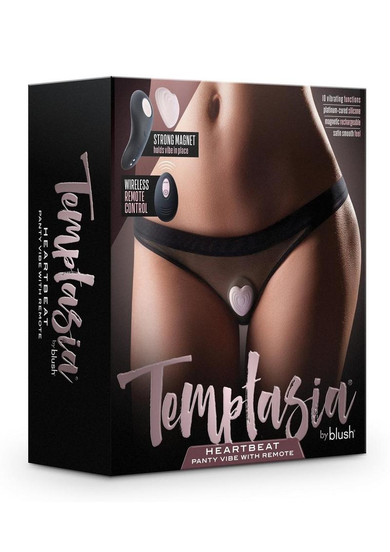 Temptasia Heartbeat Rechargeable Silicone Panty Vibe with Remote