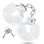 Temptasia Plush Fur Cuffs - Metal/White