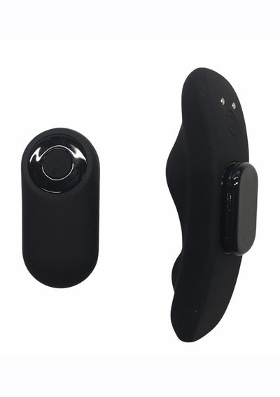 Temptasia Remote Control Silicone Rechargeable Panty Vibrator - Black