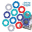 The 9's - Baller's Dozen Beaded Cockrings - Assorted Colors - 12 Per Pack
