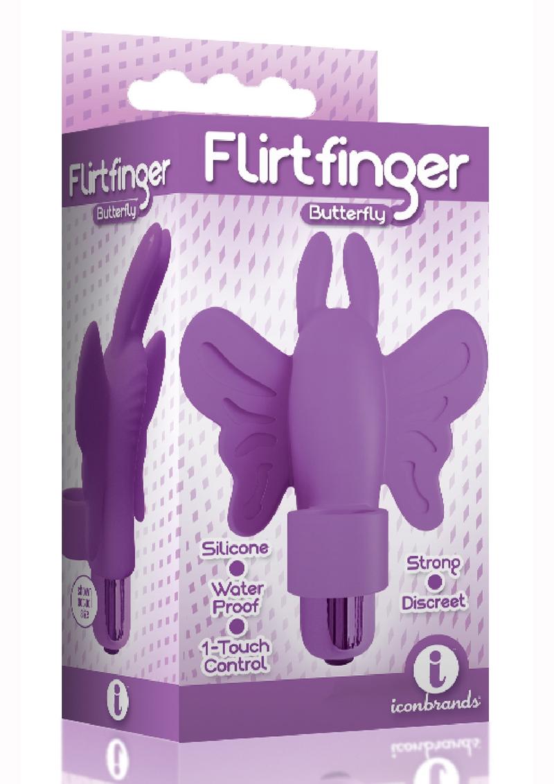 The 9's - Flirt Finger Silicone Butterfly - Pink/Purple