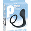 The 9's - P Zone Silicone Prostate Massager and Cock Ring - Black