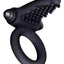The 9's - S-Bullet Ring Tongue Silicone Vibrating Cock Ring - Black