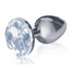 The 9's - The Silver Starter Bejeweled Stainless Steel Plug - Clear/Diamond
