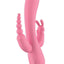 The Beat Trifecta Rechargeable Silicone Multifunction Rabbit Vibrator - Pink