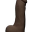 The D Master D Ultraskyn Dildo with Balls - Black/Chocolate - 12in