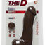 The D Master D Ultraskyn Dildo with Balls - Black/Chocolate - 12in