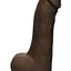 The D Master D Ultraskyn Dildo with Balls - Black/Chocolate - 7.5in