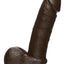 The D Perfect D Firmskyn Dildo with Balls - Black/Chocolate - 7in