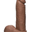 The D Perfect D Firmskyn Dildo with Balls - Brown/Caramel - 8in