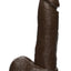 The D Perfect D Firmskyn Dildo with Balls - Black/Chocolate - 8in