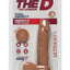 The D Perfect D Ultraskyn Dildo with Balls - Brown/Caramel - 7in