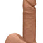 The D Perfect D Ultraskyn Dildo with Balls - Brown/Caramel - 7in