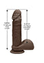 The D Perfect D Ultraskyn Dildo with Balls - Chocolate - 7in