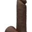 The D Perfect D Ultraskyn Dildo with Balls - Chocolate - 8in