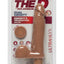 The D Perfect D Ultraskyn Vibrating Dildo with Balls - Caramel - 8in