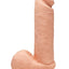 The D Perfect D Ultraskyn Vibrating Dildo with Balls - Vanilla - 8in