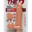 The D Perfect D Ultraskyn Vibrating Dildo with Balls - Vanilla - 8in