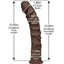 The D Ragin D Ultraskyn Dildo - Black/Chocolate - 10in