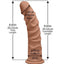 The D Ragin D Ultraskyn Dildo - Brown/Caramel - 8in