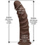 The D Ragin D Ultraskyn Dildo - Black/Chocolate - 8in