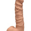 The D Ragin D Ultraskyn Dildo with Balls - Brown/Caramel - 7.5in