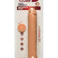The D Realistic D Ultraskyn Dildo - Flesh/Vanilla - 12in