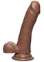 The D Slim D Firmskyn Dildo with Balls - Brown/Caramel - 6in