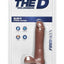 The D Slim D Firmskyn Dildo with Balls - Brown/Caramel - 6in