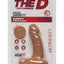 The D Super D Ultraskyn Dildo with Balls - Brown/Caramel - 6in