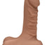 The D Super D Ultraskyn Dildo with Balls - Brown/Caramel - 6in