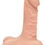 The D Super D Ultraskyn Dildo with Balls - Flesh/Vanilla - 6in