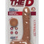 The D Super D Ultraskyn Dildo with Balls - Brown/Caramel - 8in