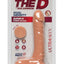 The D Super D Ultraskyn Dildo with Balls - Flesh/Vanilla - 8in