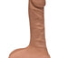 The D Super D Ultraskyn Dildo with Balls - Caramel - 9in