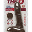 The D Super D Ultraskyn Dildo with Balls - Chocolate - 9in