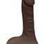 The D Super D Ultraskyn Dildo with Balls - Chocolate - 9in