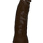 The D Thin D Firmskyn Dildo - Black/Chocolate - 7in