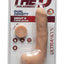 The D Uncut D Ultraskyn Dildo with Balls - Vanilla - 9in