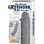 The Great Extender Silicone Penis Sleeve - Gray/Grey - 6in