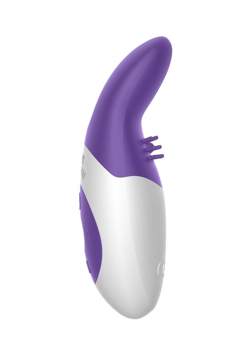 The Lay On Rabbit Rechargeable Silicone Massager - Purple