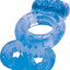 The Macho Double Ring Vibrating Ball and Cock Ring - Blue